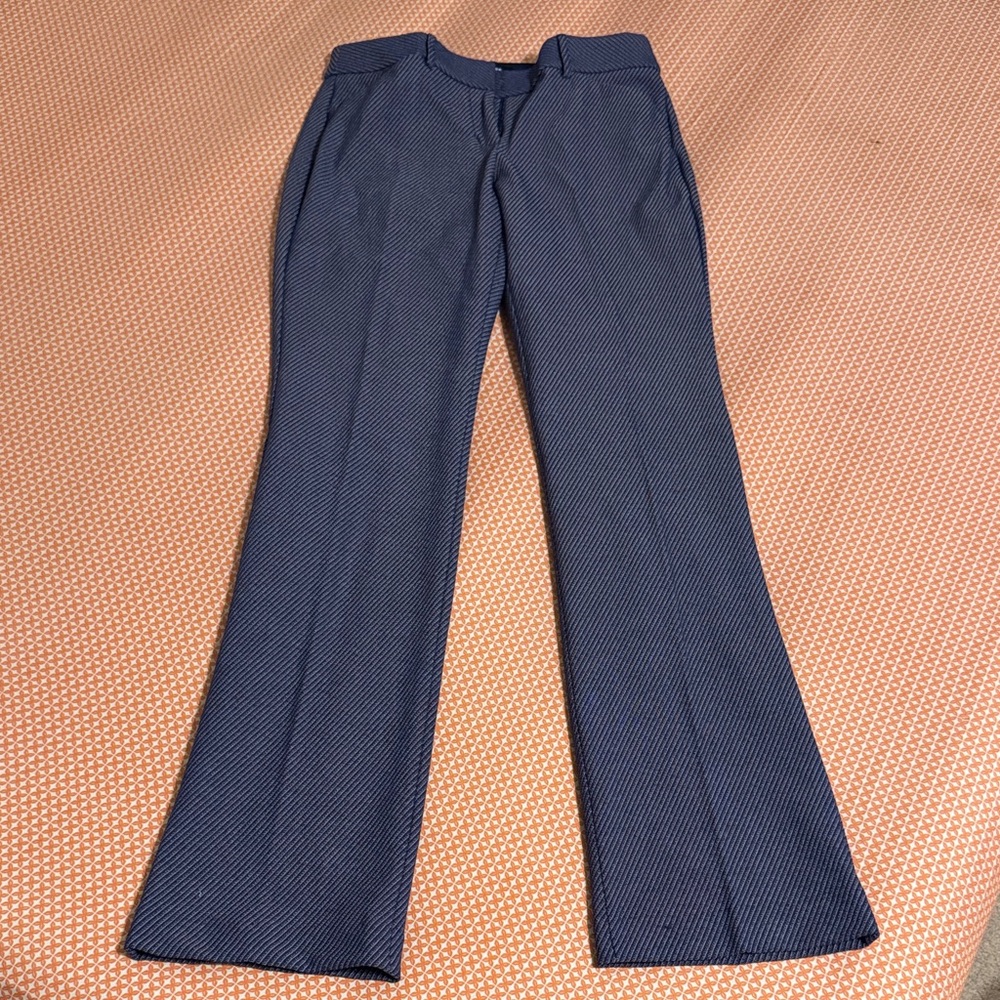 Express Blue Geometric Flare Pants